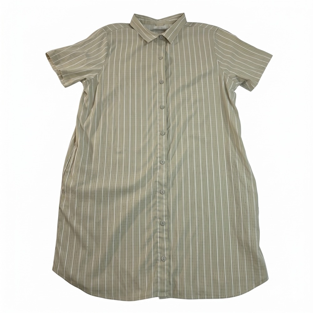 Roark Bless Up Dress Green Perforated Breathability with Pockets Large MSRP $129